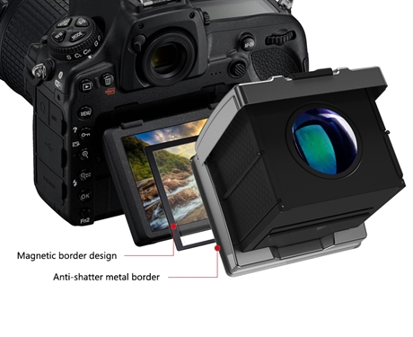 GGSFoto LCD Okular för Nikon D5/D810/D750 Svart 