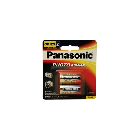 Panasonic Batteri Lithium 3V CR123 2-pack