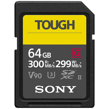 Sony Pro, Tough 64GB 18x stronger - UHS-II R300 W299 - V90