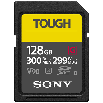 Sony Pro, Tough 128GB 18x stronger - UHS-II R300 W299 - V90