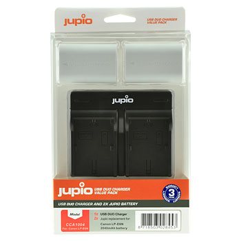 Jupio CCA1004 Canon LP-E6N Dubbel USB-laddare inkl. batterier