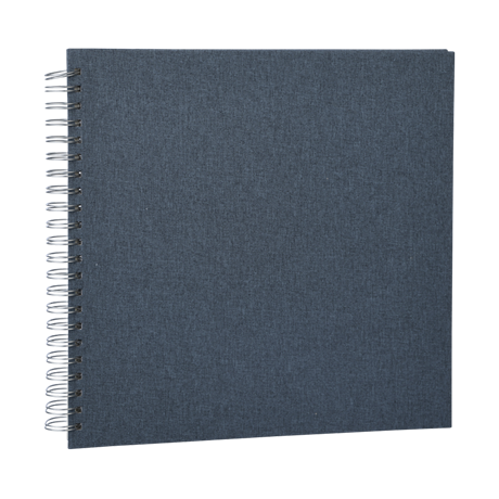 Focus Base Line Canvas spiralalbum blå 30x30 cm vita sidor