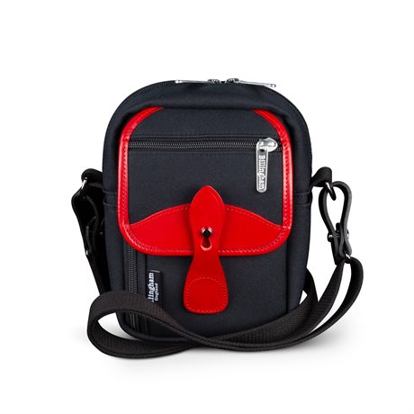 Billingham Compact Stowaway Black Fibernyte/Red