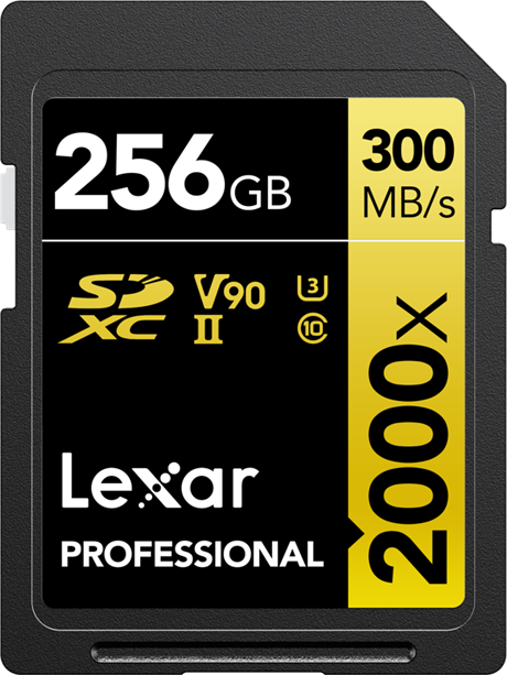 Lexar PRO 2000X SDXC UHS-II U3 (V90) R300/W260 256GB