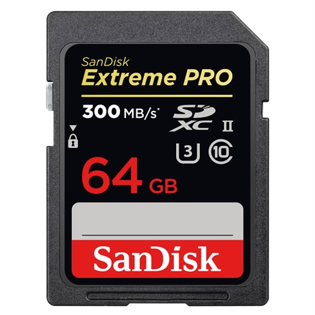 SanDisk Extreme Pro SDXC 64Gb Class 10 UHS-II U3 V90 300MB/s 