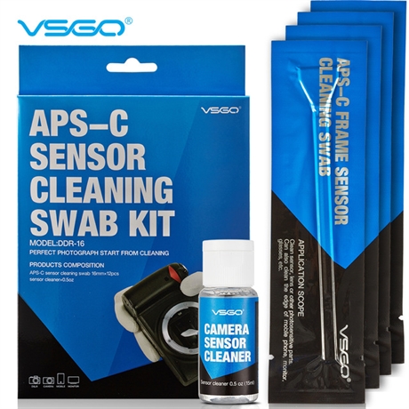 VSGO Sensor rengöringskit APS-C sensor (12 st borstar + 15 ml vätska)