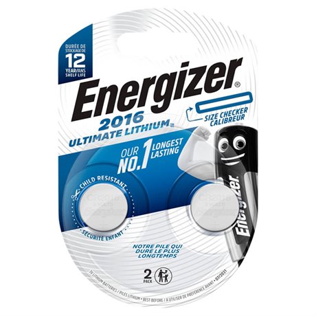 Energizer Ultimate Lithium CR2016 2 pack