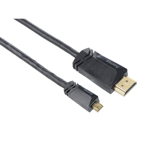 HAMA Kabel HDMI Ethernet HDMI A-HDMI Micro D Svart 1.5m