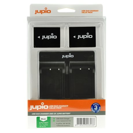 Jupio Fujifilm Np-w126s Dual charger + 2 batteri