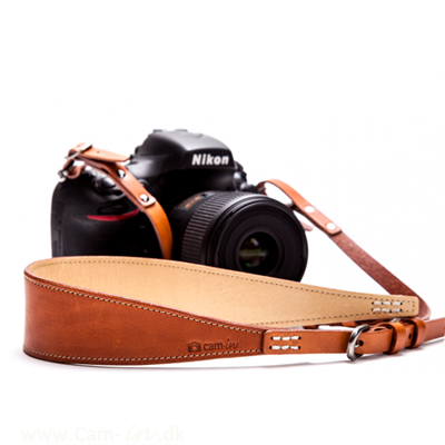 Cam-In Läderrem CAM3302 Ljusbrun Bred