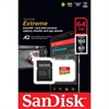 SANDISK MicroSDXC Extreme 64GB Adapter 160MB/s A2 C10 V30