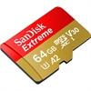 SanDisk MicroSDXC Extreme 64GB 160MB/s A2 C10 V30 UHS-I U3